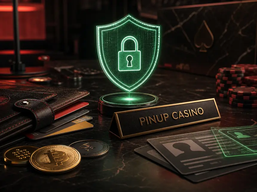 PINUP Casino secure payments and KYC verification concept